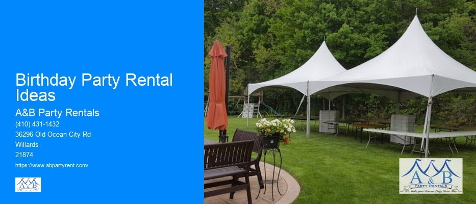 Tent And Table Rental Packages Near Me