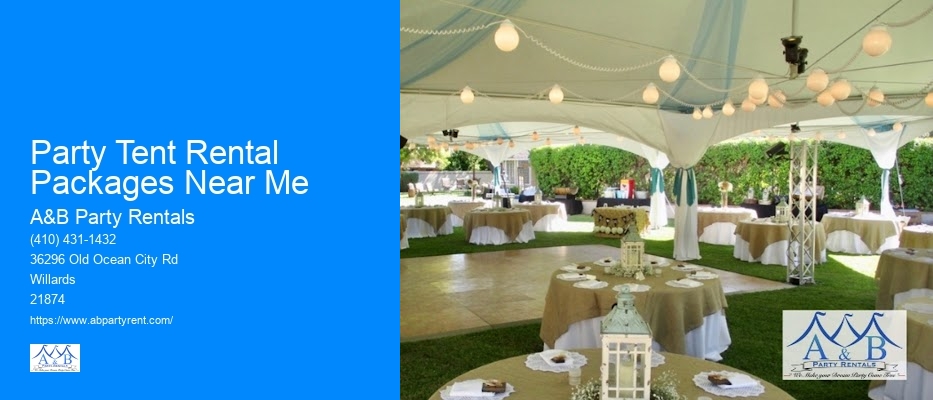 Party Tent Rental Packages Near Me