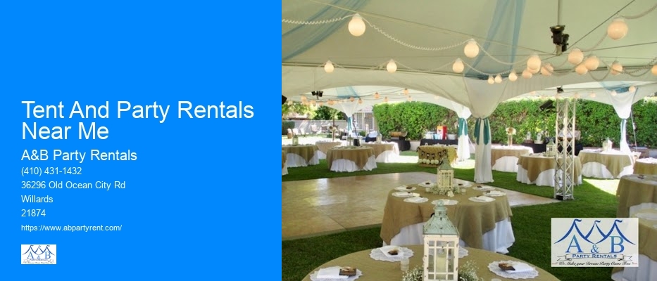 Tent And Party Rentals Near Me